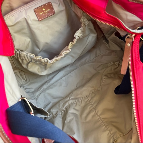 KATE SPADE Nylon Stripe Summer XL Tote Shoulder Bag Diaper Bag - Picture 9 of 14